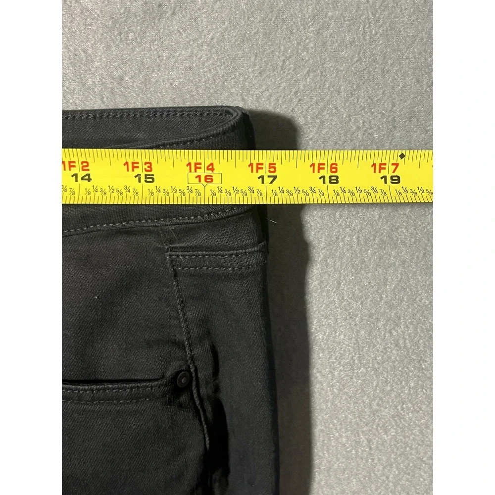 Chico's‎ Women's Size 14R High Rise Straight Leg Jeans Charcoal Gray Denim